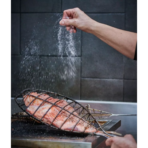 Fish grill for charcoal cooking